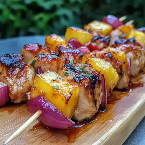 Spicy Honey Grilled Chicken Skewers