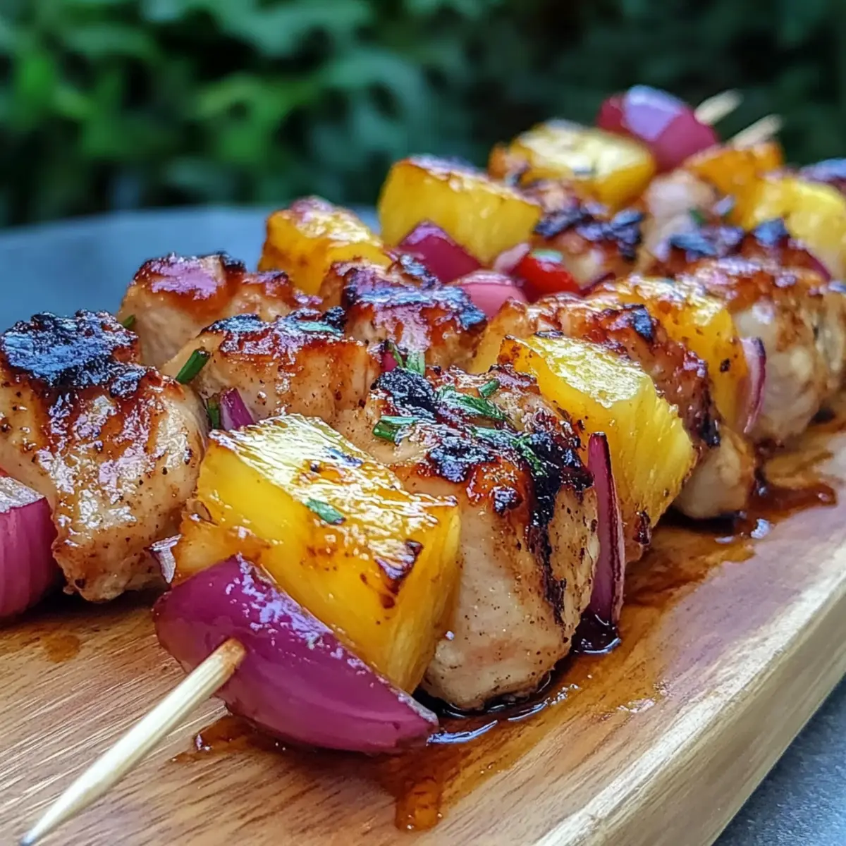 Spicy Honey Grilled Chicken Skewers