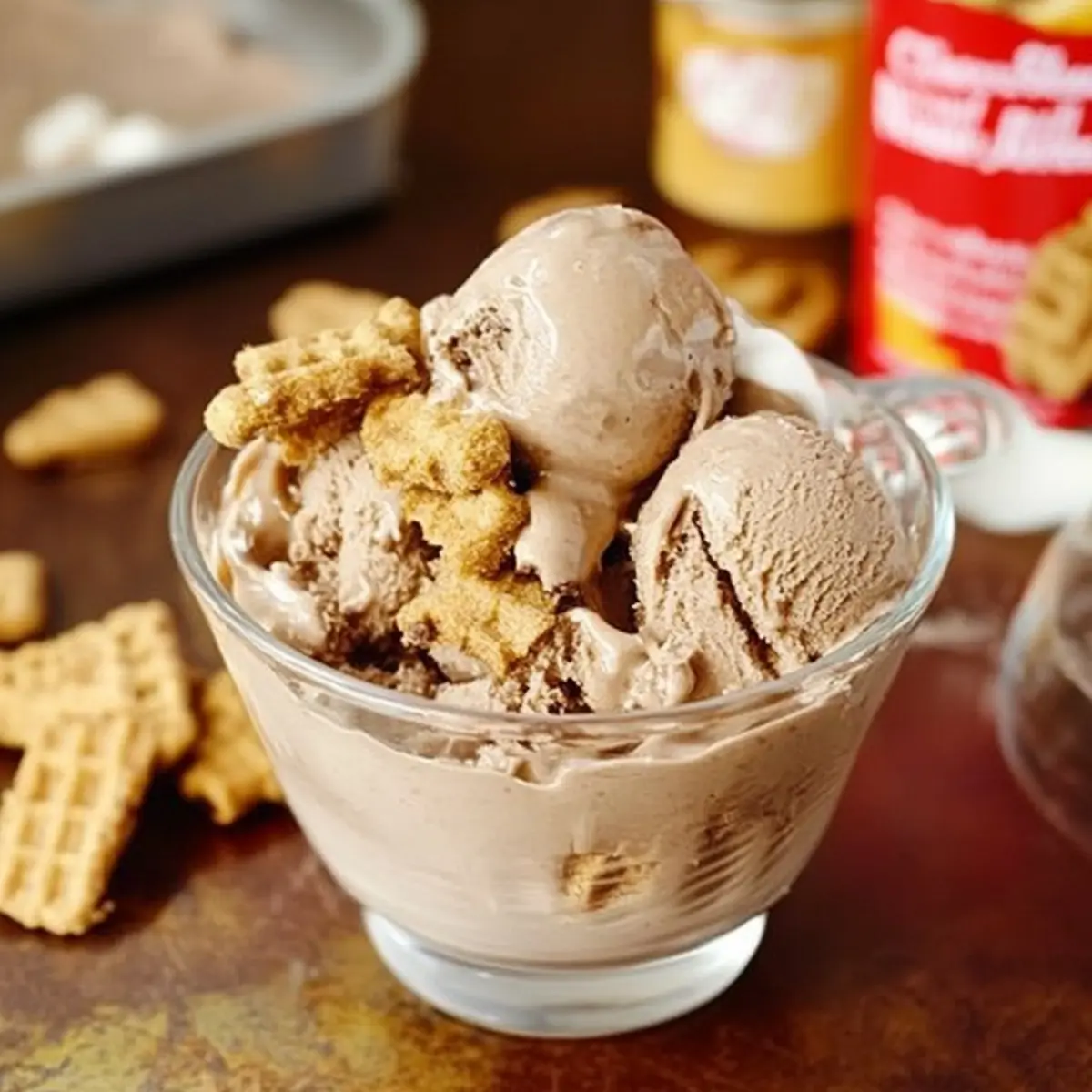 Chocolate Nutter Butter Ice Cream