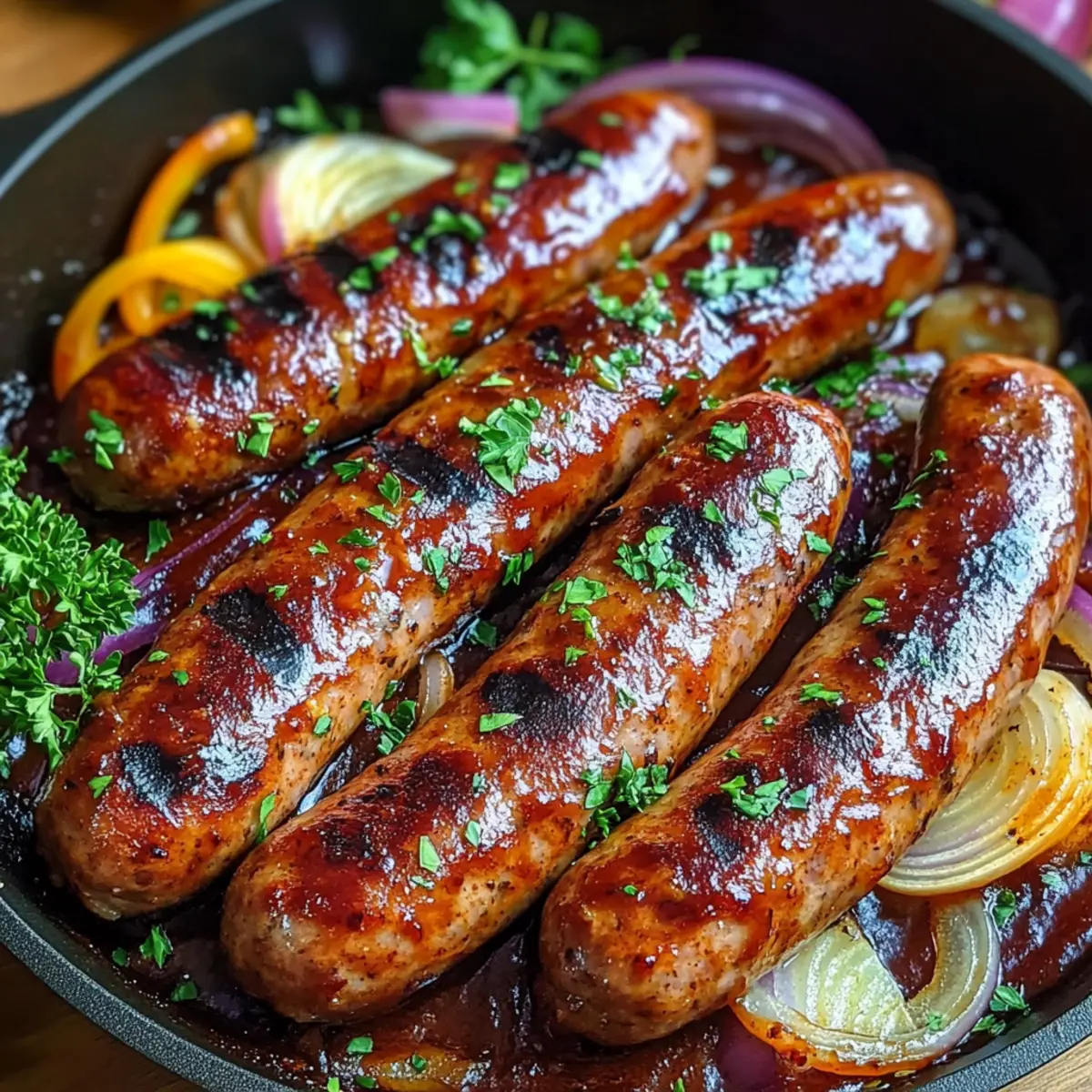 Baked BBQ Sausage