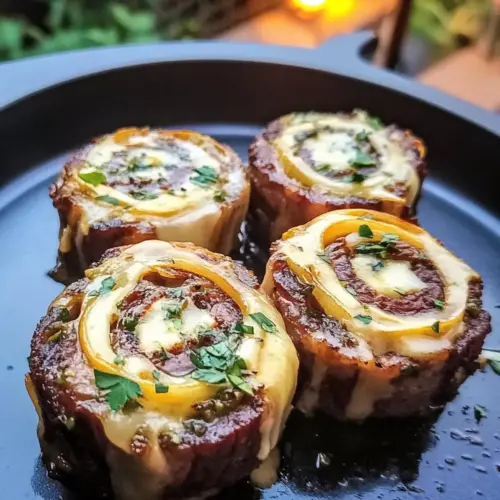 French Onion Steak Pinwheels