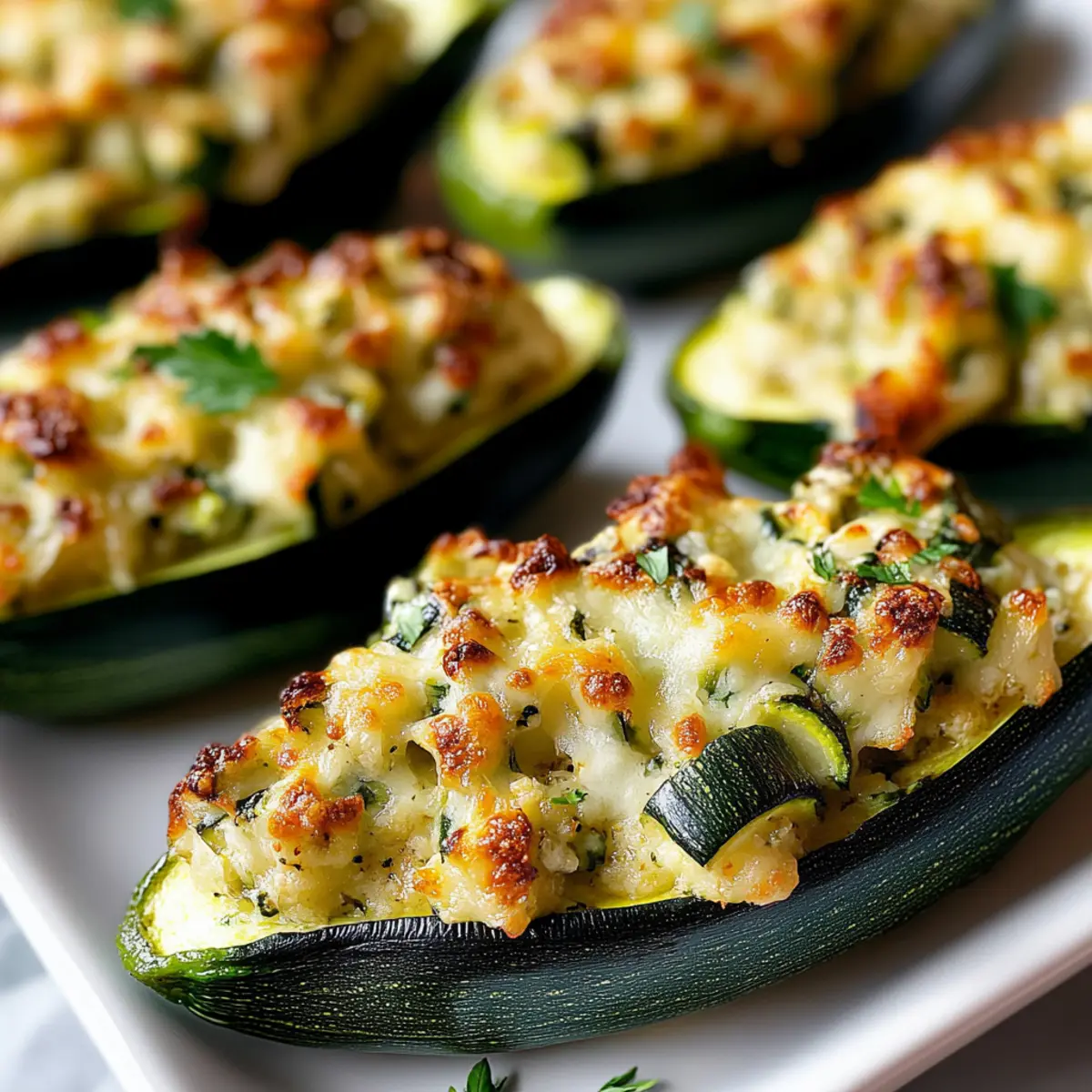 Baked Stuffed Zucchini