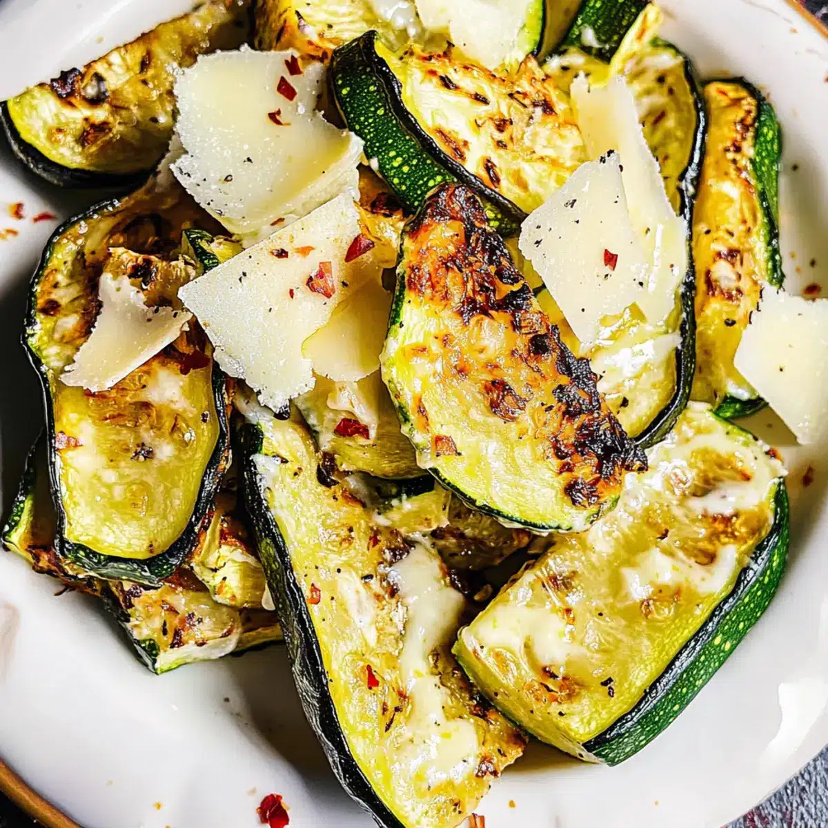Charred Smashed Zucchini