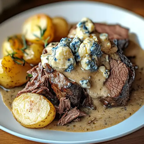 Steakhouse Pot Roast with Blue Cheese Gravy