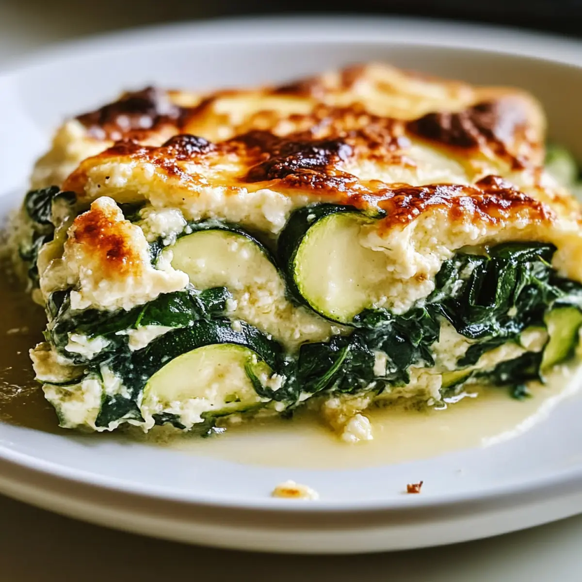 Zucchini Spinach Feta Casserole