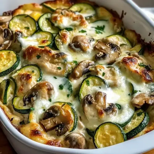 Chicken Zucchini Mushroom Bake