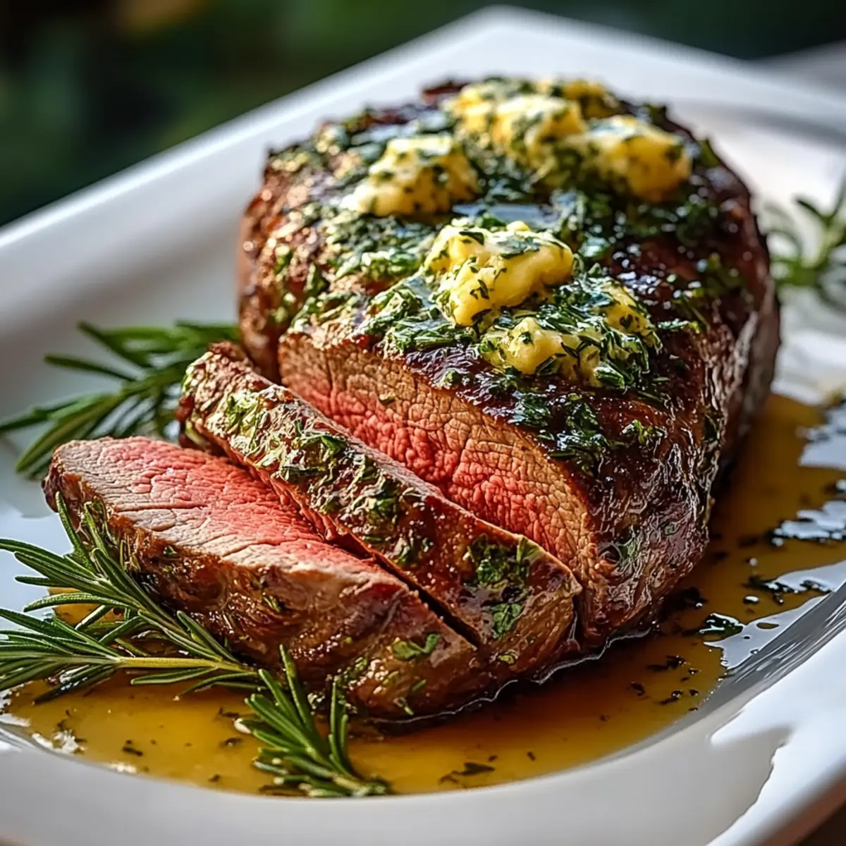 Garlic Herb Butter Beef Tenderloin Roast
