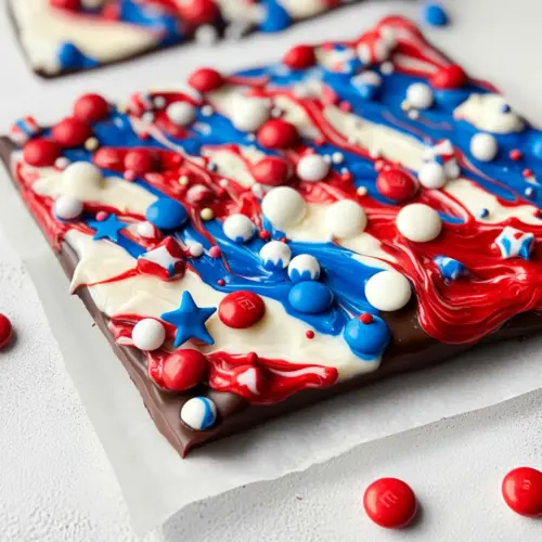 4th of July Red, White & Blue Chocolate Bark