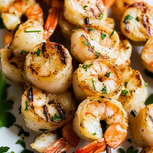 Grilled Scallops and Shrimp Kabobs