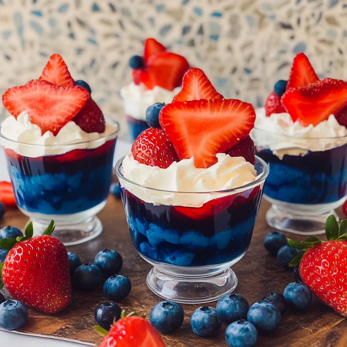 Red White and Blue Dessert Cups