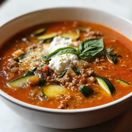 Zucchini Lasagna Soup