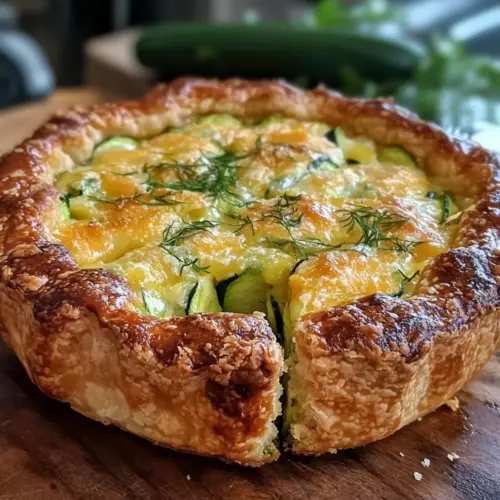Zucchini Pie with Cheddar