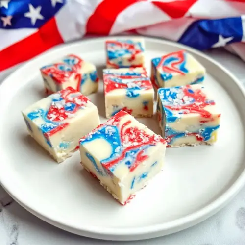 Patriotic Red, White and Blue Fudge