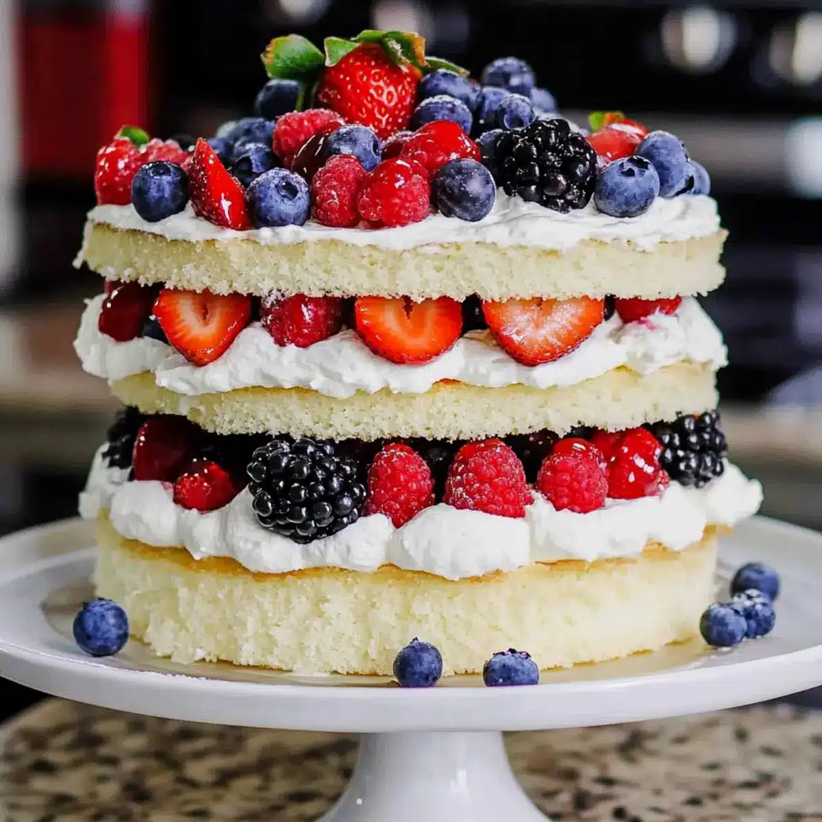 Layered Angel Food Cake