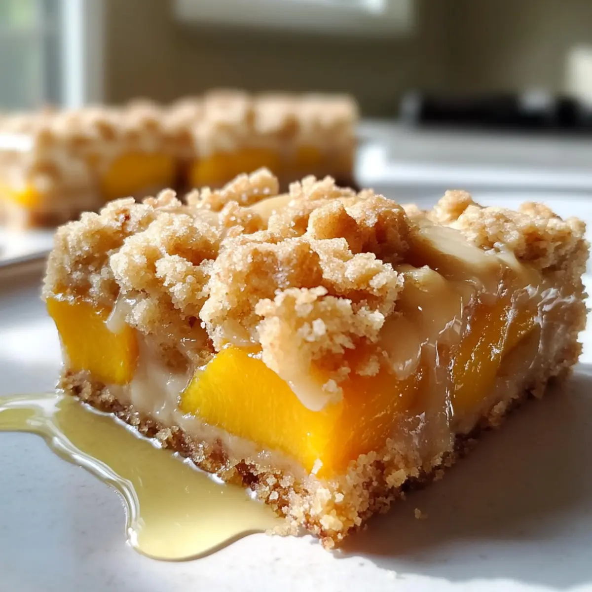 Peach Crumble Bars