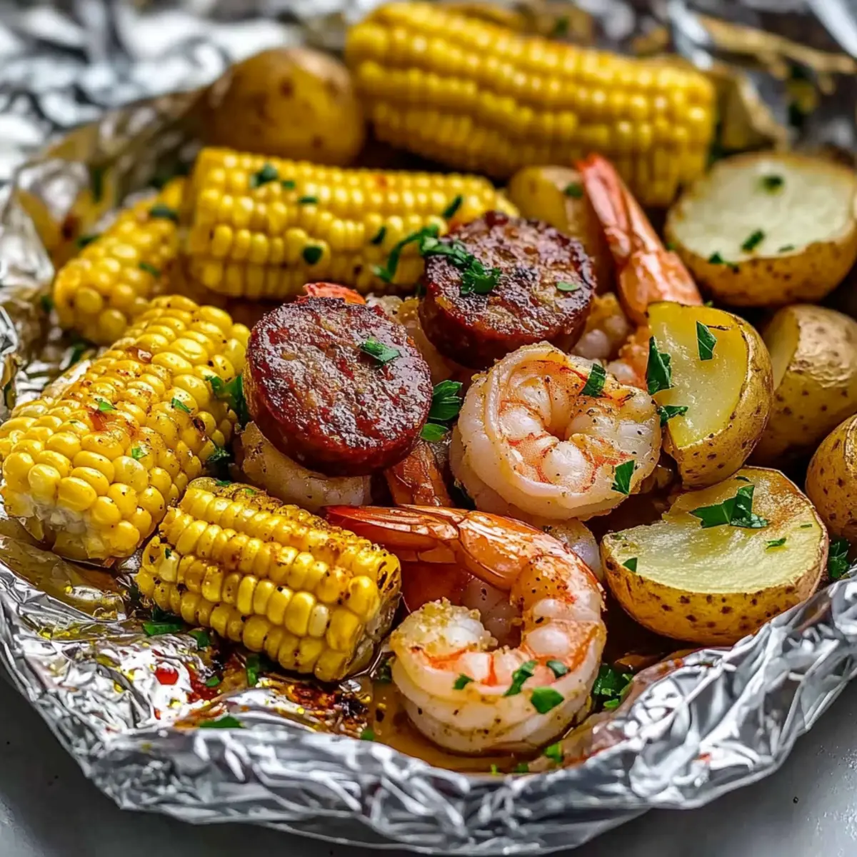 Spicy Grilled Shrimp in Foil