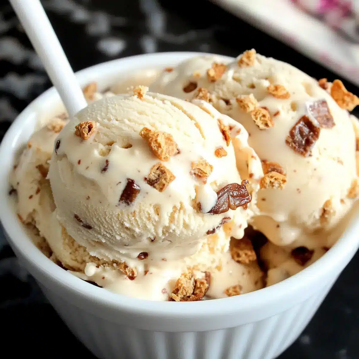 No Churn Crème Brûlée Ice Cream