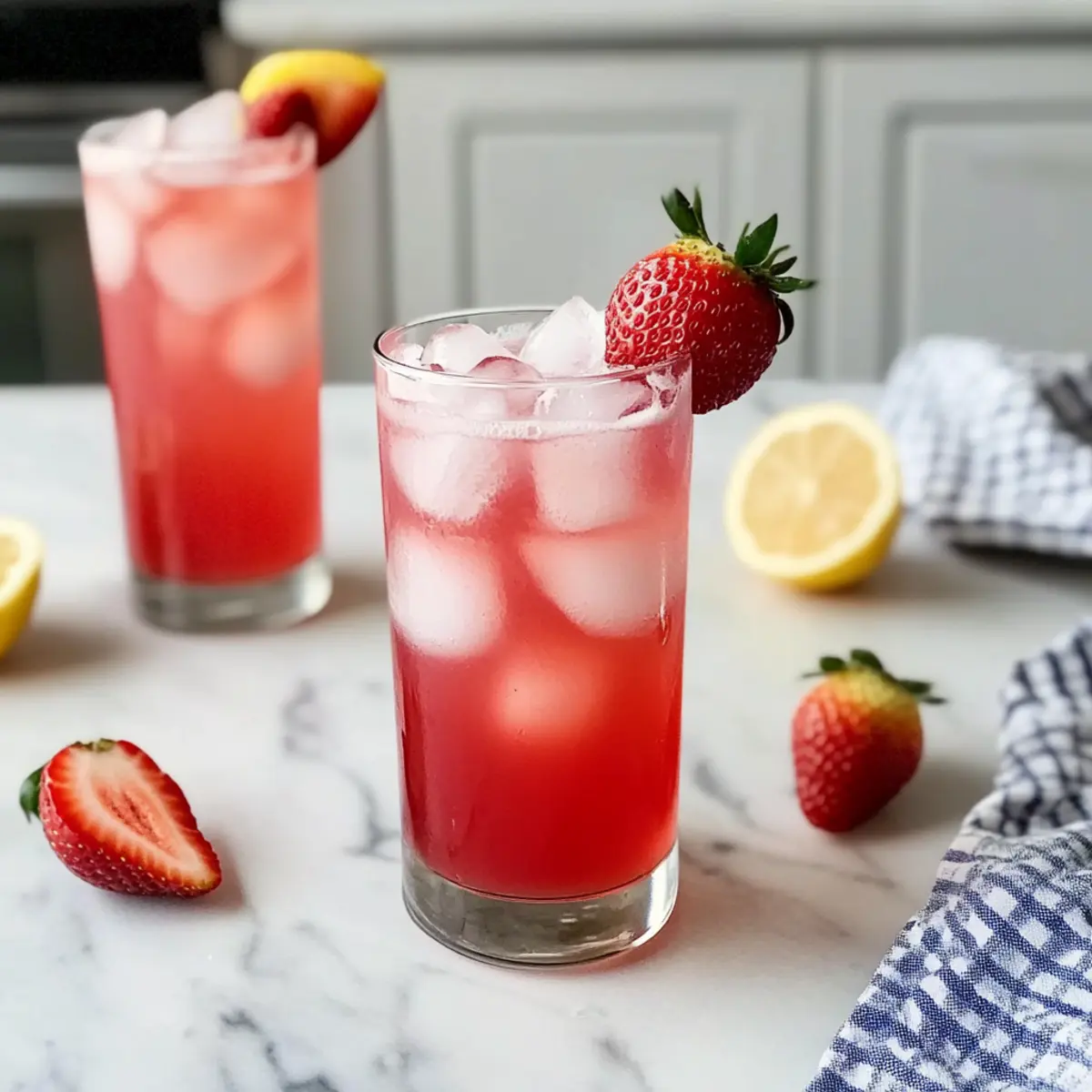 Strawberry Vanilla Lemonade Mocktail