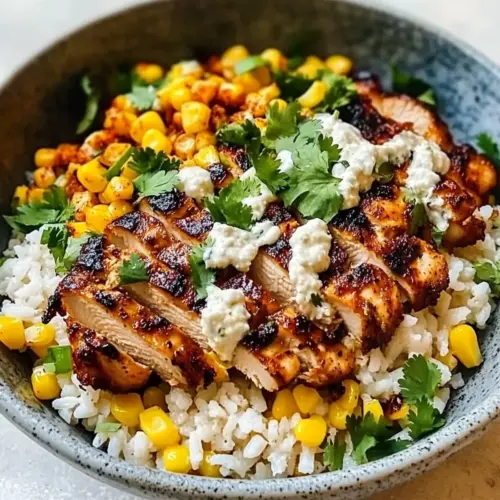 Street Corn Chicken and Rice Bowls
