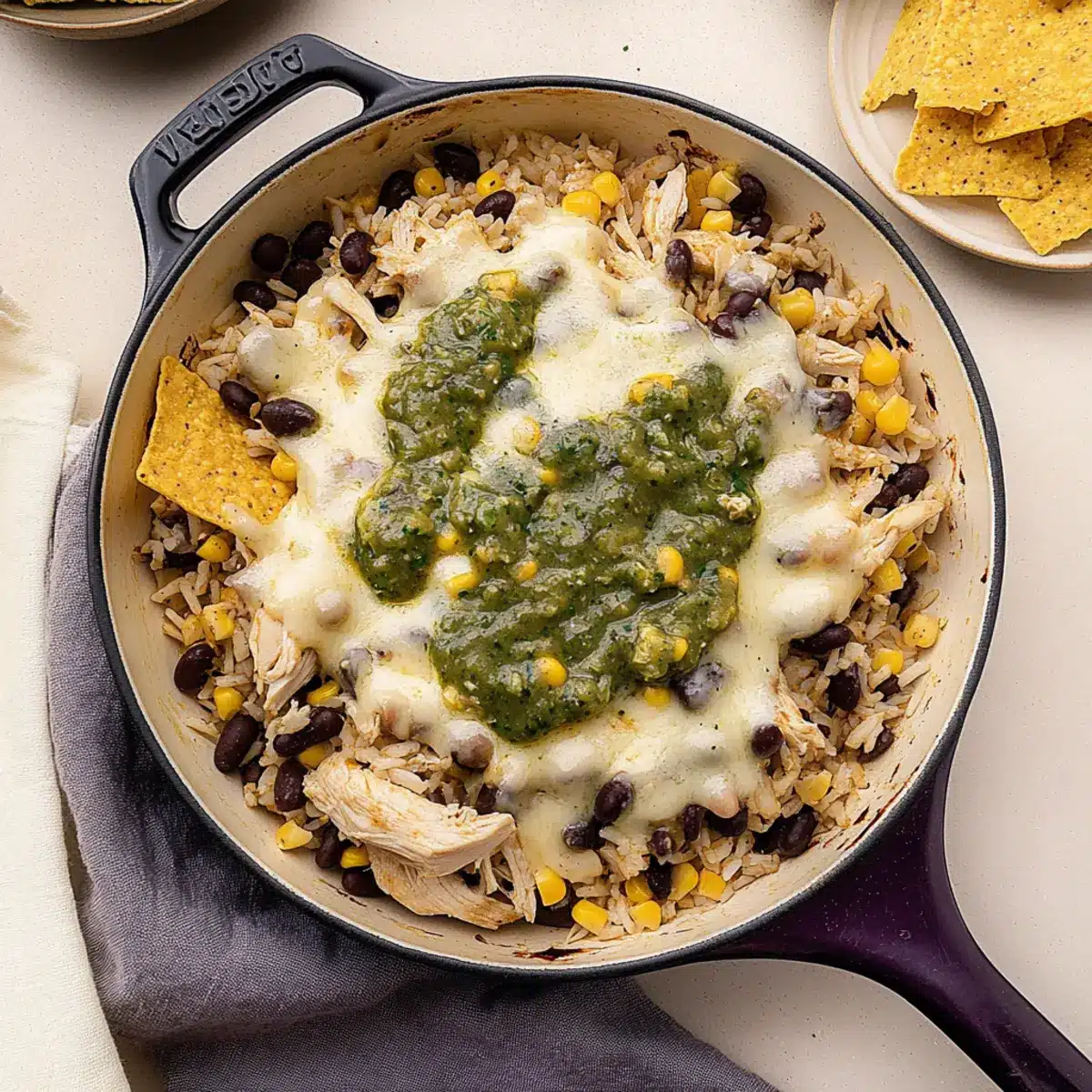 https://onebalancedlife.com/salsa-verde-chicken-rice-skillet/?utm_source=Pinterest&utm_medium=organic