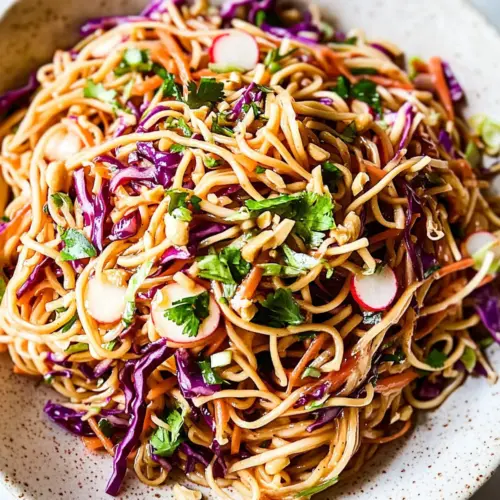 Asian Noodle Salad in Peanut Dressing