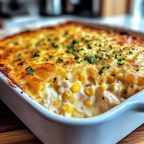 Chicken and Cornbread Casserole