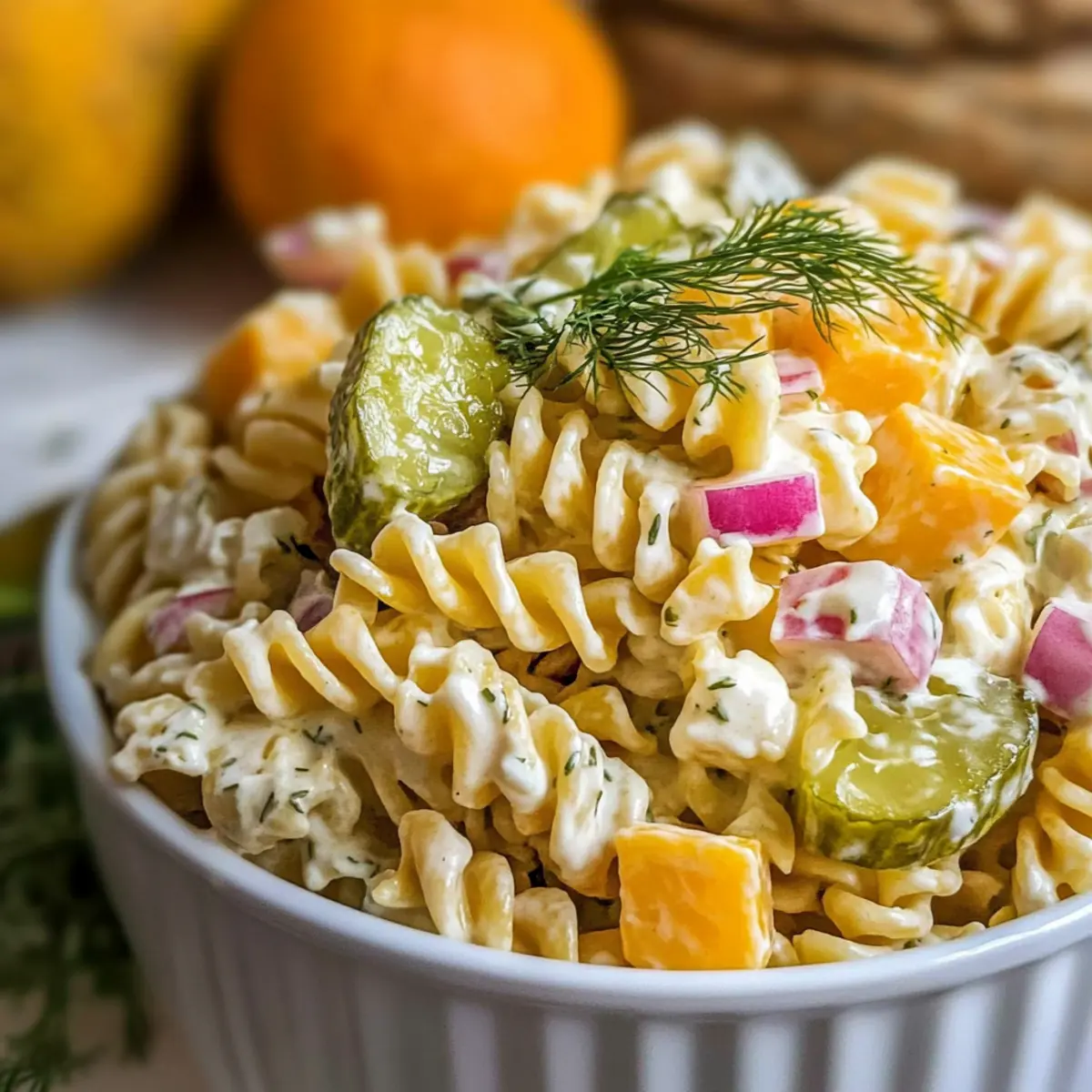 Dill Pickle Pasta Salad