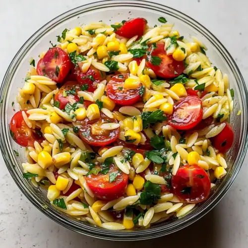 Summer Orzo Salad with Fresh Corn and Tomatoes