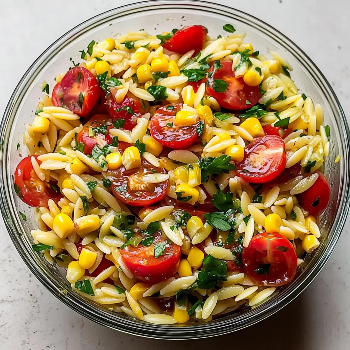 Summer Orzo Salad with Fresh Corn and Tomatoes