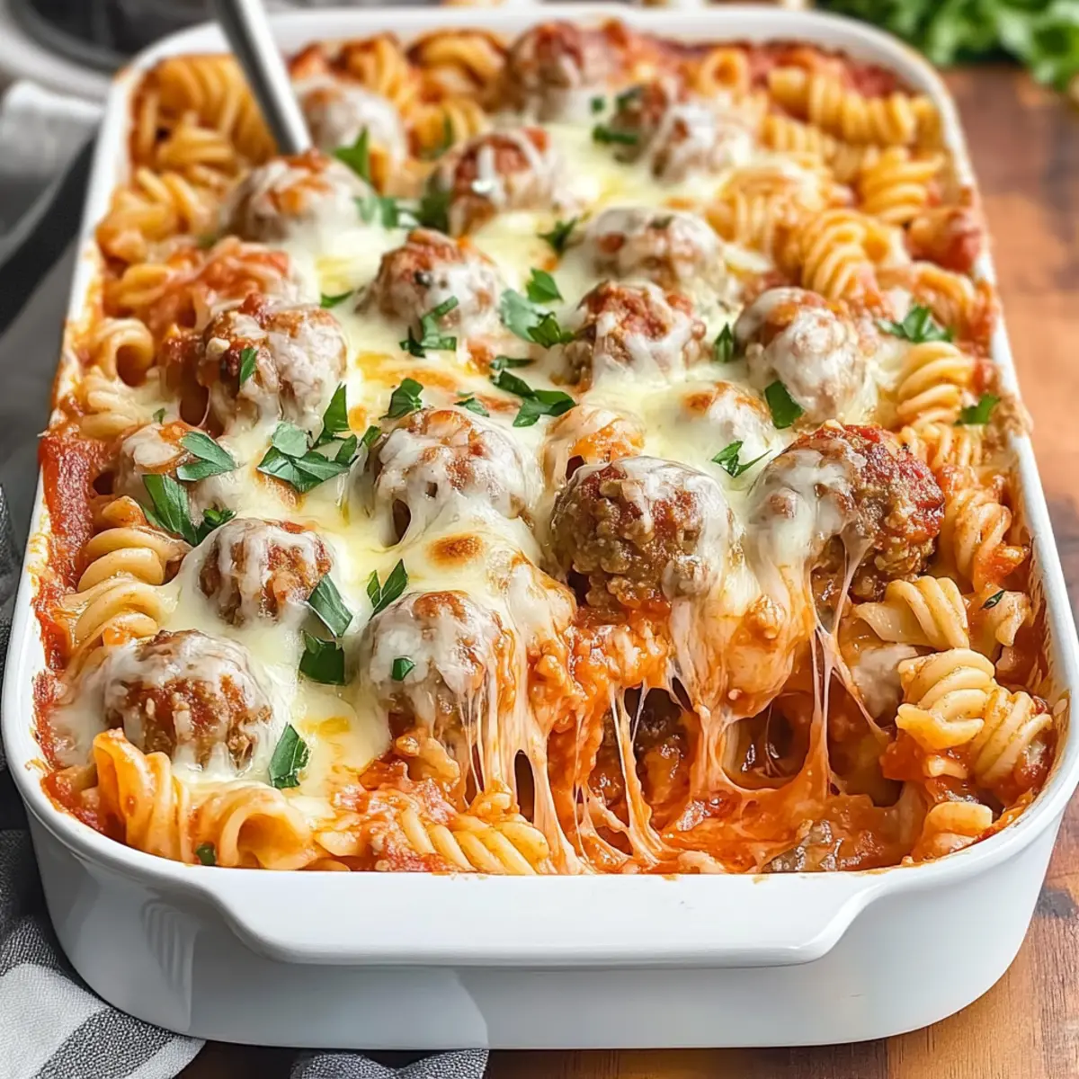 Dump and Bake Meatball Casserole