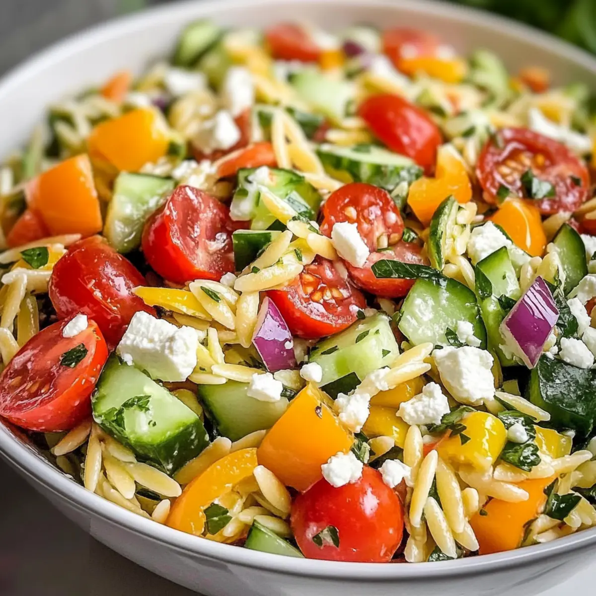 Rainbow Orzo Salad