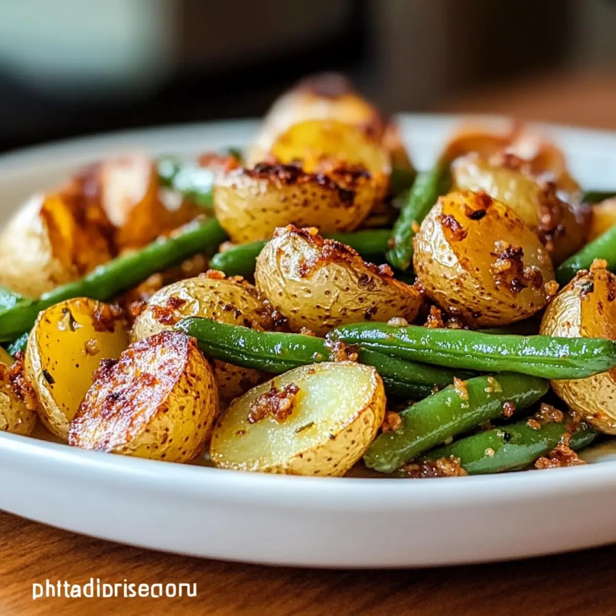 Garlic Potatoes and Green Beans