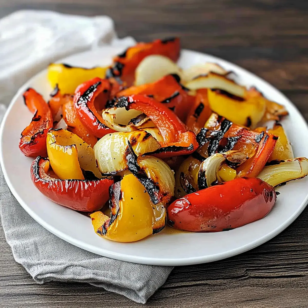 Grilled Peppers and Onions
