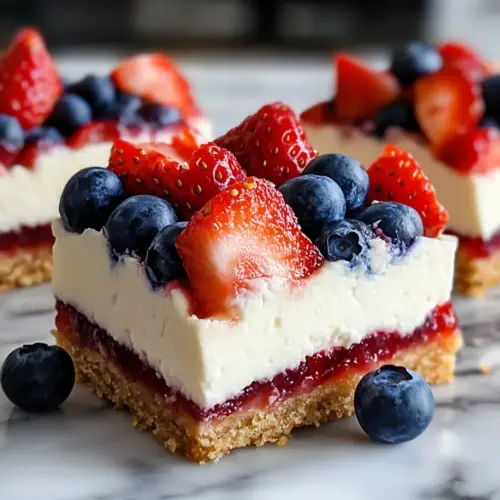 No-Bake Flag Cheesecake Bars
